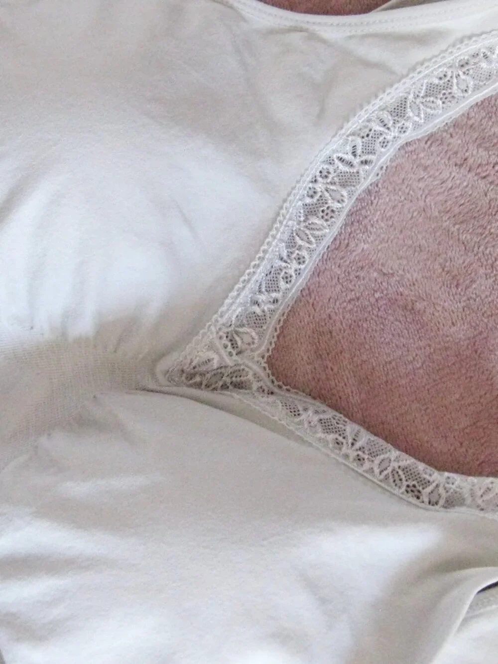 2 COMFORTABLE NO SNAPS, NO HOOKS, JUST SLIDE ON-HAND WASHABLE, SIZE 36C
